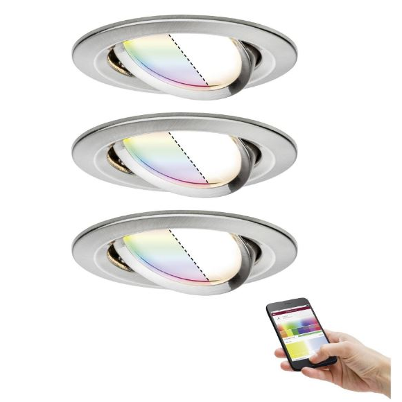 Paulmann LED-es beépíthető lámpa 3 részes készlet LED 15.6 W Vas (92965) (P92965)