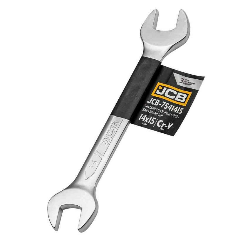 VILLÁSKULCS KÉTOLDALAS ACÉL CRV ACÉL KRÓMOZOTT ERŐS 14-15MM (JCB-7541415)