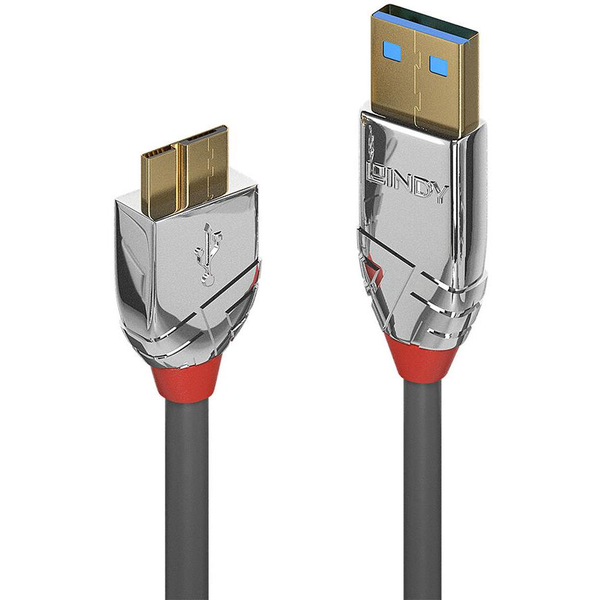 Lindy 36657 USB-kabel USB 3.2 Gen 1 (3.1 Gen 1) 1 m USB A Micro-USB B Grijs