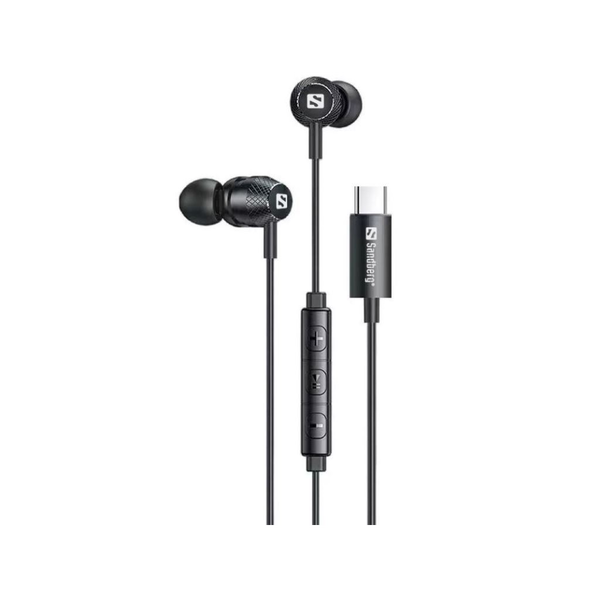 Sandberg 126-50 hovedtelefoner/headset Ledningsført I ørerne Opkald/musik USB Type-C Sort