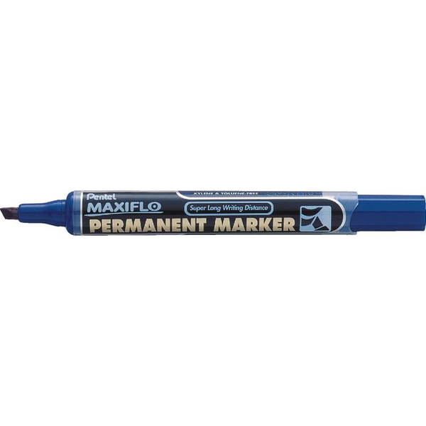 Pentel Marcador Permanente Maxiflo Trazo 2 - 4 5 Mm Punta Biselada Tinta Base Alcohol...