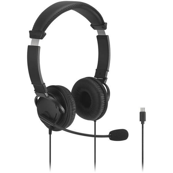 Kensington K97464WW hovedtelefoner/headset Ledningsført Opkald/musik USB Type-C Sort