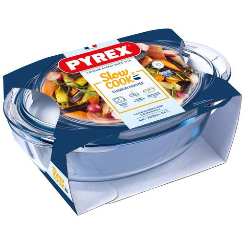 Pyrex, ovális, fedővel, 4,1 l, üveg (3426470269254)