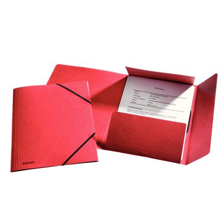 Esselte Rainbow 3-pólyás gumis mappa piros (26593) (esselte26593)