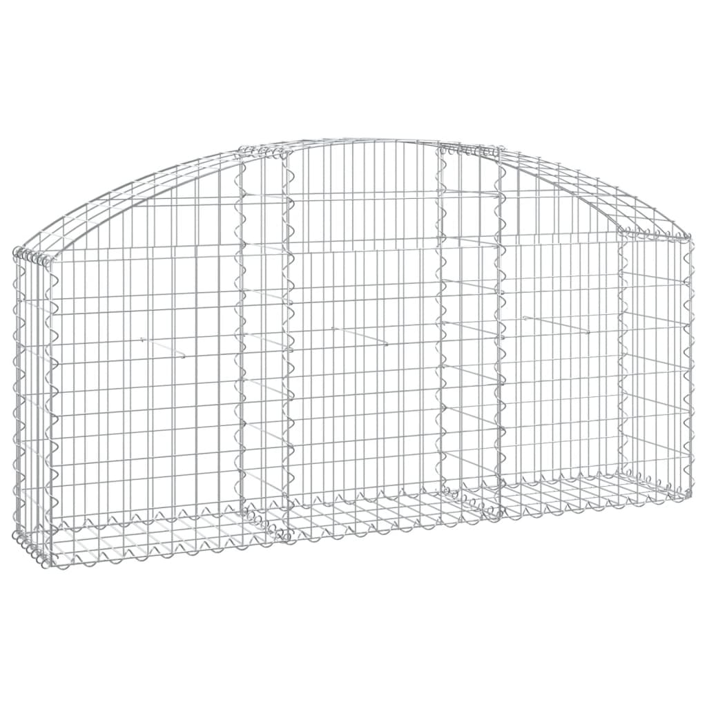 íves horganyzott vas gabion kosár 150x30x60/80 cm (153443)