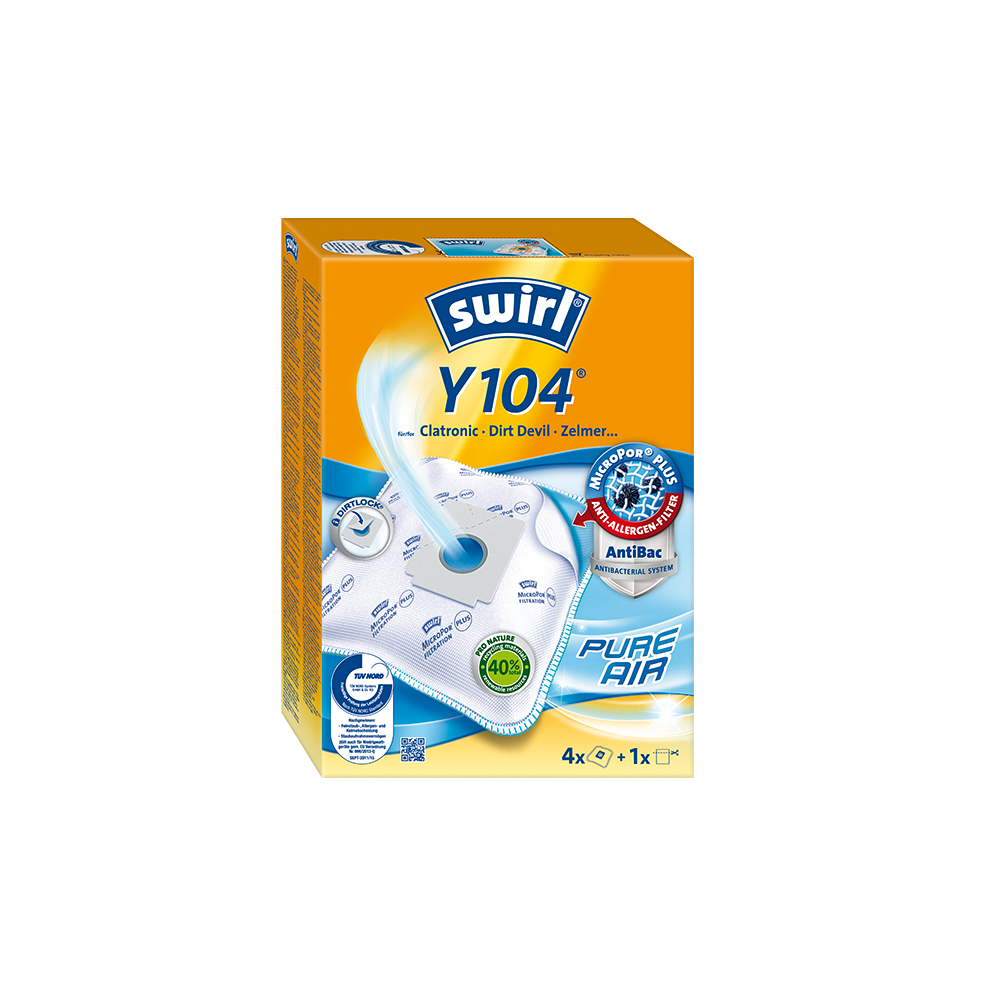 Swirl Y104 AirSpace MicroPor Plus AntiBac Porzsák (4 db / csomag) (197668)
