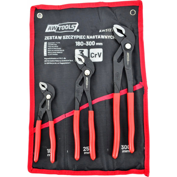 AWTOOLS ZESTAW SZCZYPIEC NASTAWNYCH 3szt. (7/10/12")