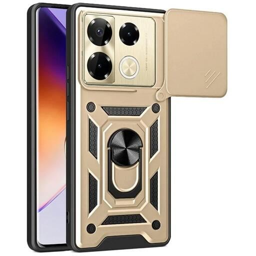 Gigapack Defender Infinix Note 40 Pro 5G (X6851) kameravédős tok aranyszínű-fekete (GP-159211) (GP-159211)