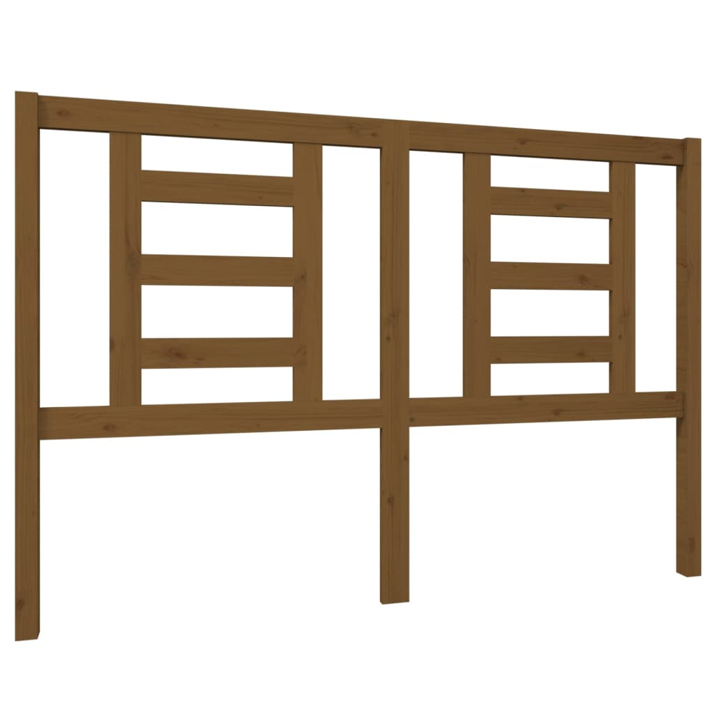 mézbarna tömör fenyőfa ágyfejtámla 146 x 4 x 100 cm (818823)