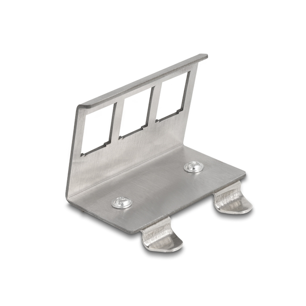 DELOCK Keystone Metall Halterung 3 Port für Hutschiene