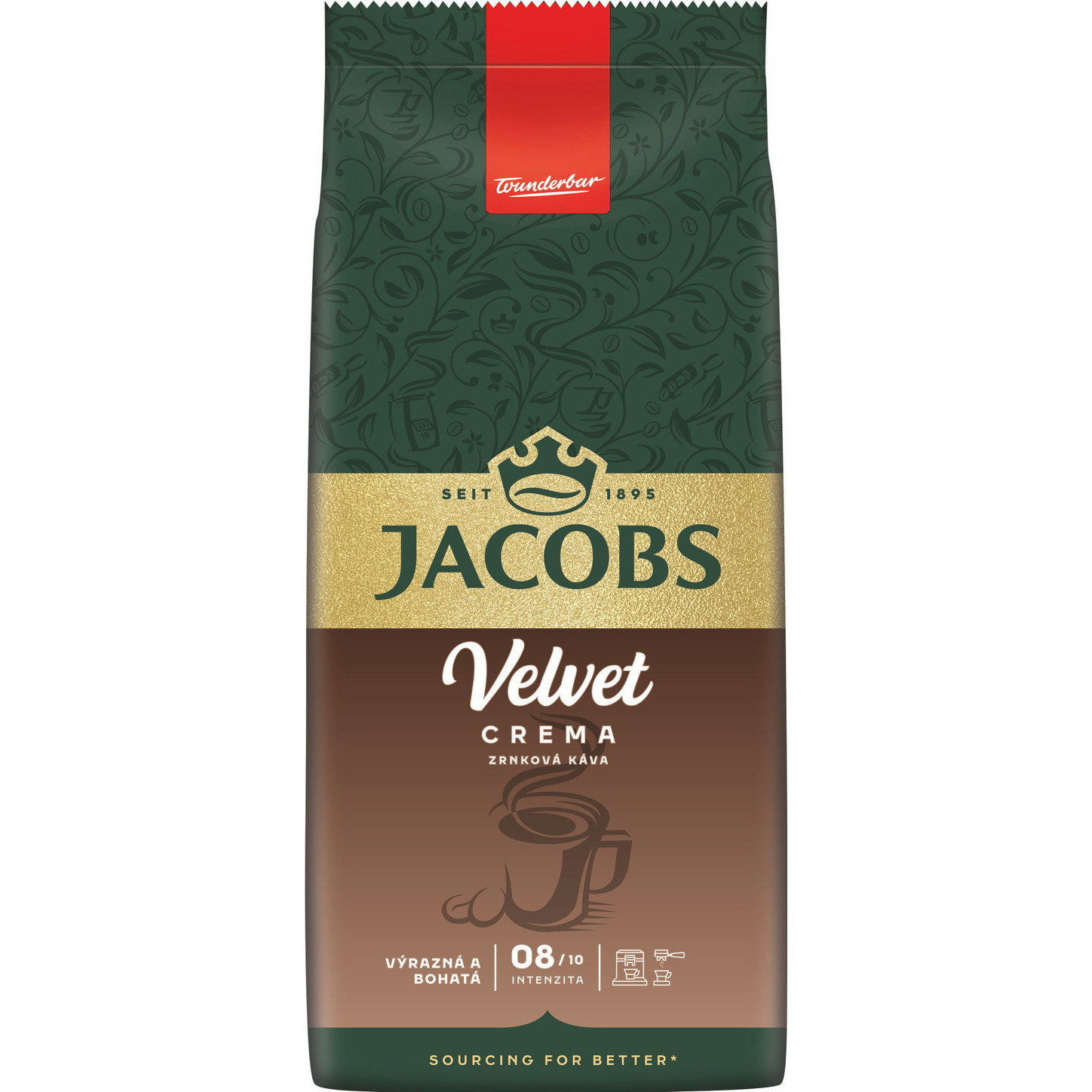 JACOBS Velvet Crema, 1000 g, szemes (4058066)