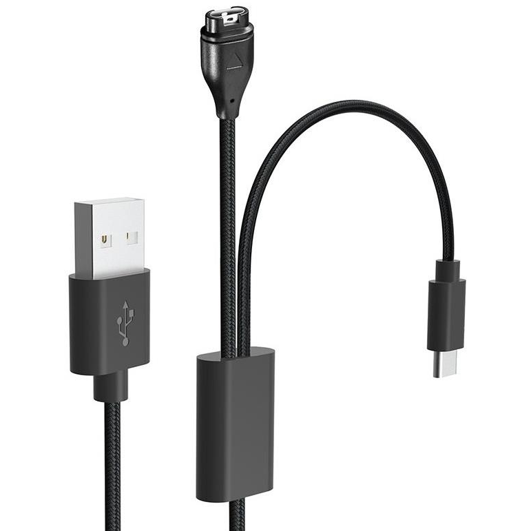 Tactical 2in1 Garmin Fenix 7 USB töltő- és adatkábel + USB-C (8596311196645)