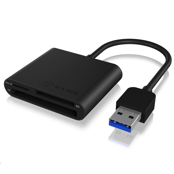 ICY BOX IB-CR301-U3 kortlæser USB 3.2 Gen 1 (3.1 Gen 1) Sort