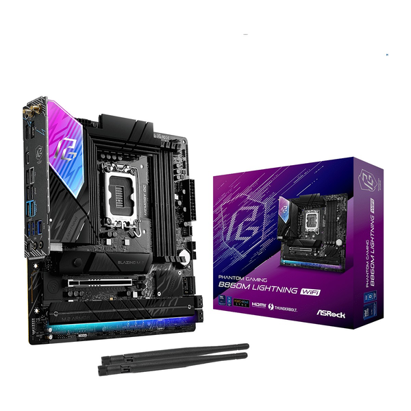 ASRock B860M Lightning WiFi Wifi7 DDR5 Intel 1851 MicroATX Alaplap