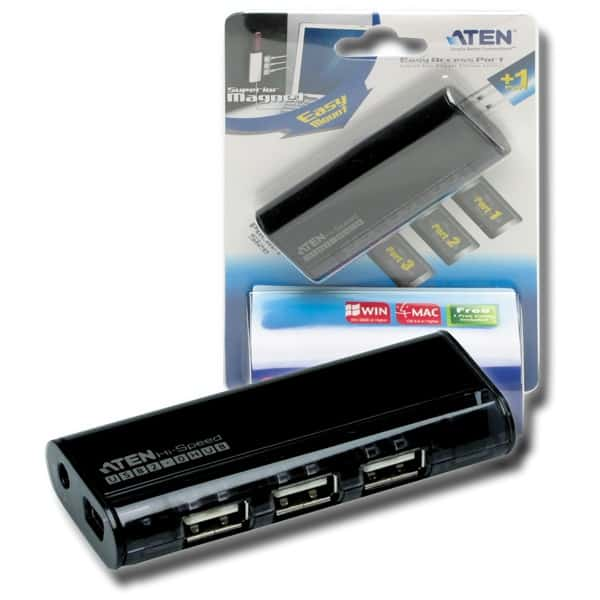 ATEN UH284Q9Z-AT interface hub USB 2.0 Mini-B Sort