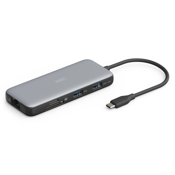 Assmann DA-70914 Univerzális USB-C Dokkoló Állomás 85 Watt - Szürke/Fekete