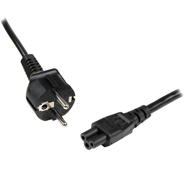 StarTech.com PXTNB3SEU1M καλώδιο ρεύματος Μαύρος (Μαύρο) 1 m CEE7/7 C5 σύνδεσμος