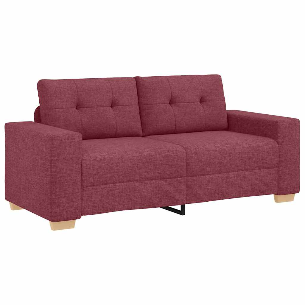 borvörös szövet loveseat kanapé 140 cm (4105081)