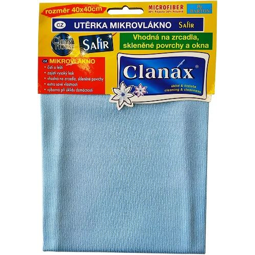 Utierka mikrovlákno (mikrofáza) Clanax v balení 1 ks modrá (8590786221338)