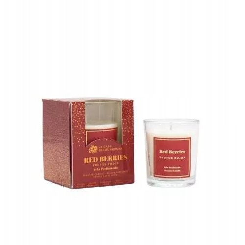 LA CASA DE LOS AROMAS_X-Mas świeca zapachowa Czerwone Owoce 120g