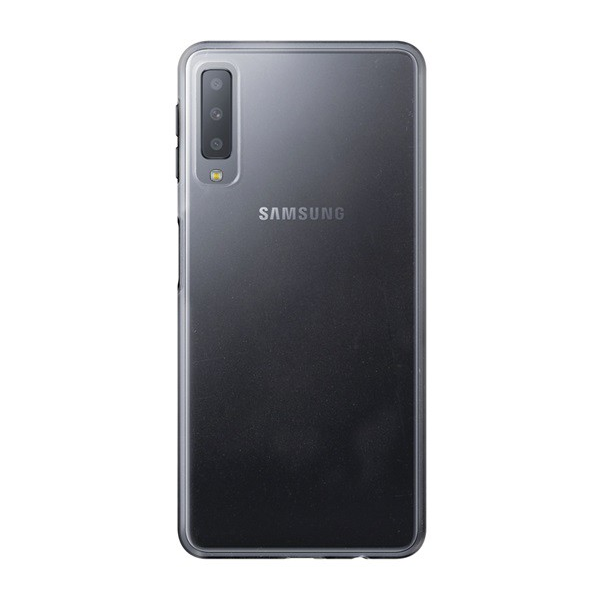 Műanyag telefonvédő (gumírozott) ÁTLÁTSZÓ [Samsung Galaxy A7 (2018) SM-A750F] (5996457822850)
