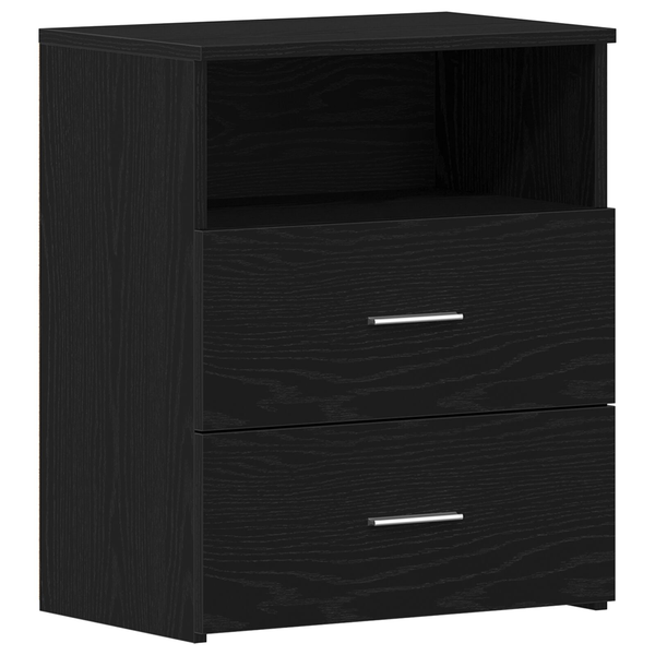 Éjjeli szekrények 2 db Fekete tölgy 50x32x60cm Mérnöki fa