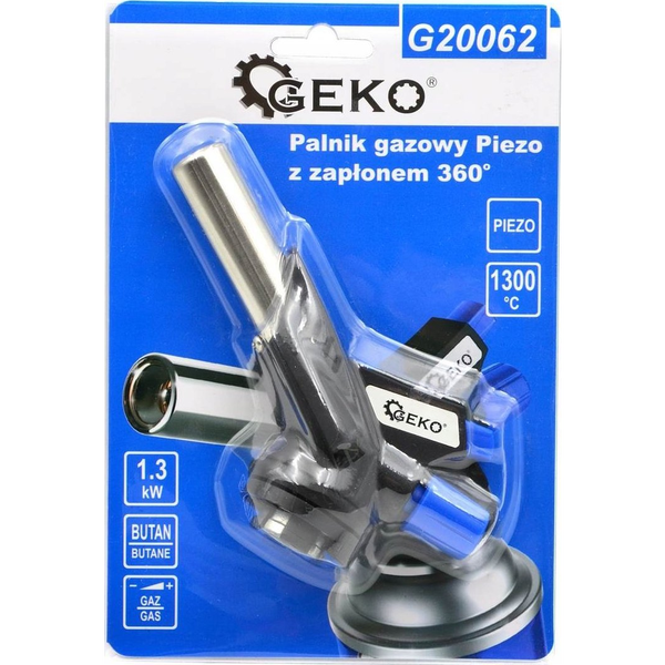Pistolet do kleju Geko Palnik gazowy Piezo z zapłonem 360 stopni (10/40)