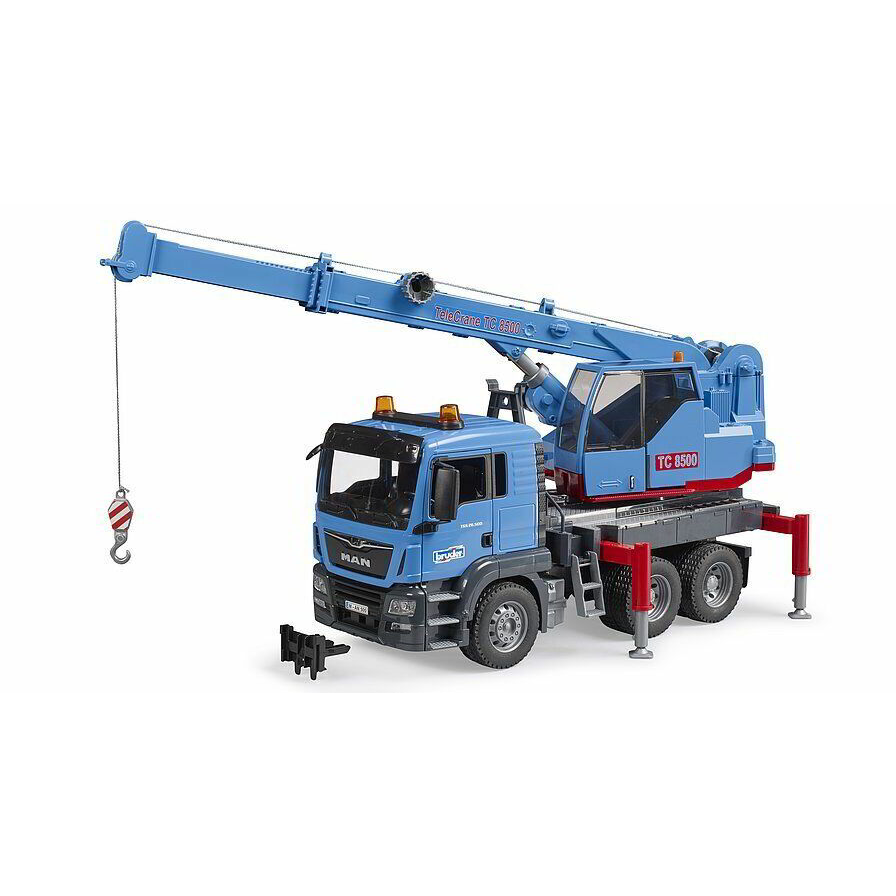 Bruder MAN TGS Kran-LKW darus teherautó műanyag modell (1:16) (03771)
