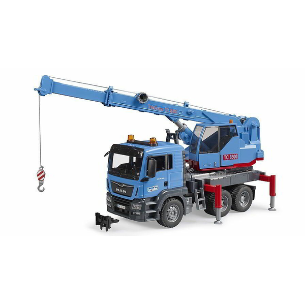 Bruder MAN TGS Kran-LKW darus teherautó műanyag modell (1:16)