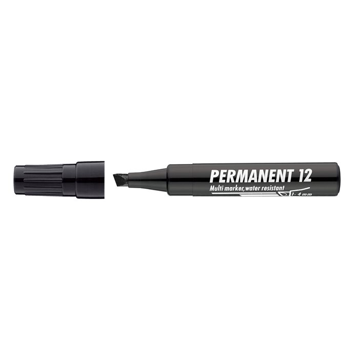 ICO Permanent 12 1-4mm Alkoholos marker - Fekete (9580008007)