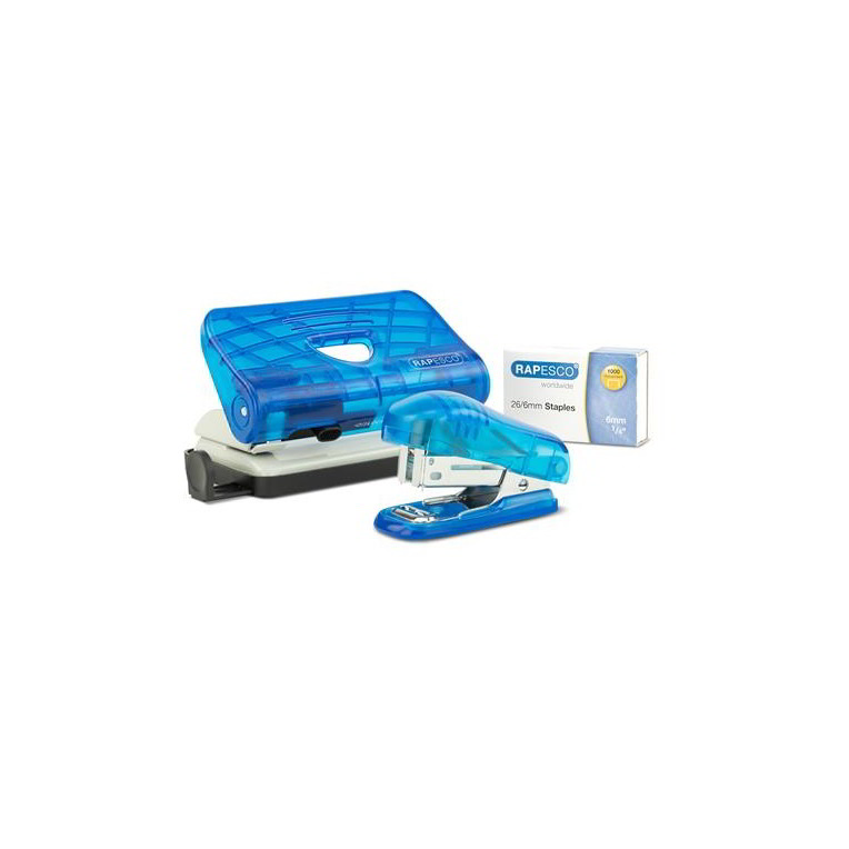Rapesco 12 lap kapacitású tűzőgép és lyukasztó szett - Kék (2 darabos) (1719)