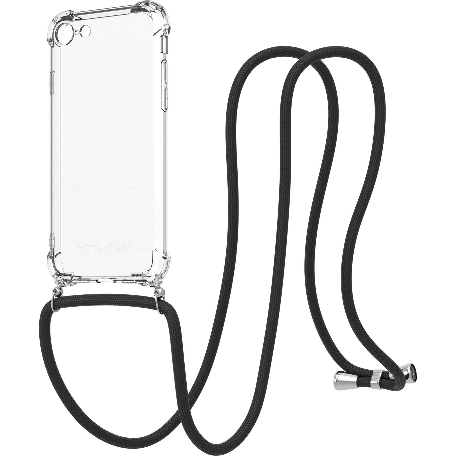 AlzaGuard Luxe Lanyard Case iPhone 7/8/SE 2020/SE 2022 fekete tok (AGD-PCL015B)
