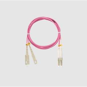 Nikomax Optikai patch kábel SL - LC, MM 50/125, duplex, 2m, magenta (NMF-PC2M4C2-SCU-LCU-002)