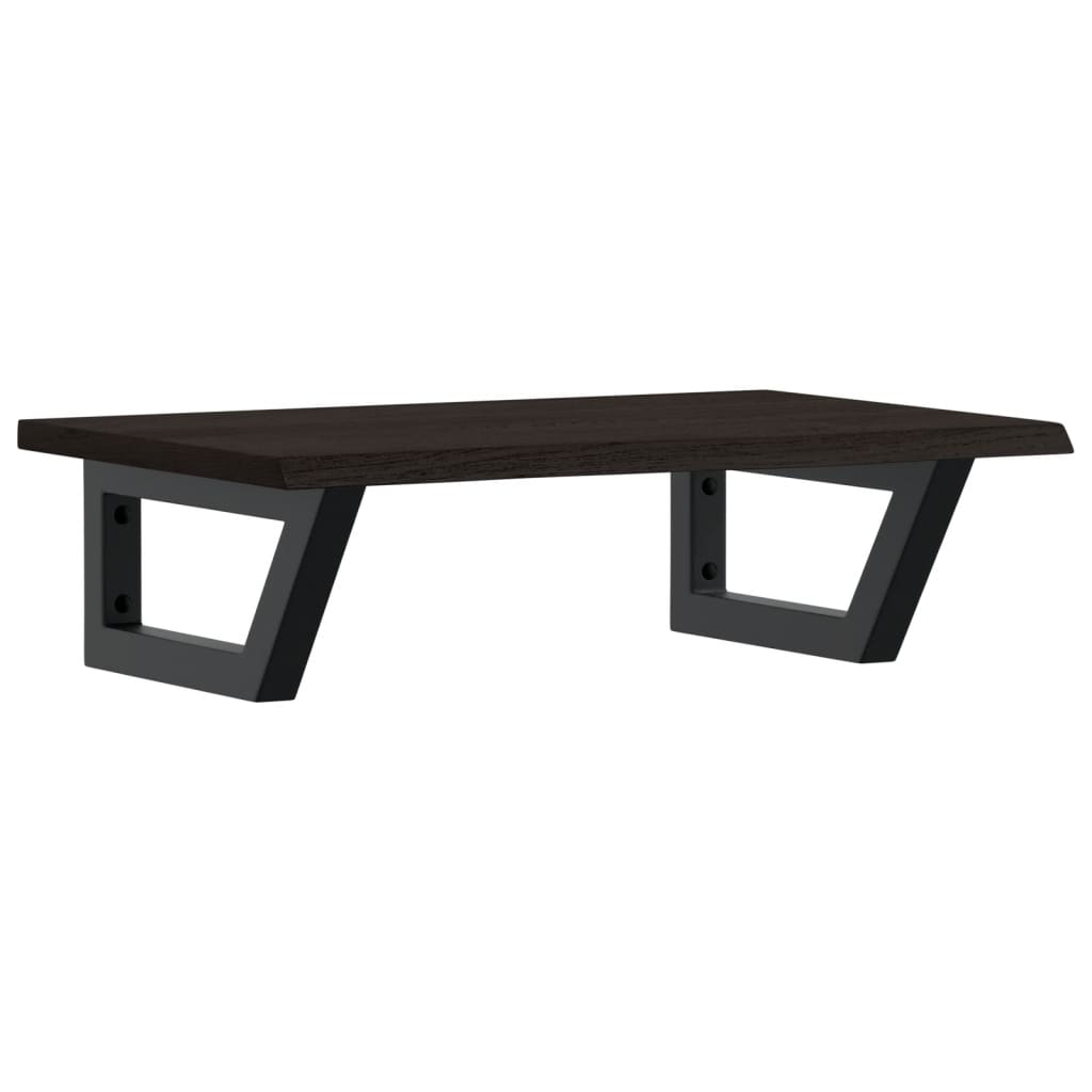 acél és tömör tölgyfa falra szerelhető mosdópolc (3302583)