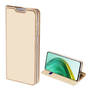 Калъф DUX DUCIS, SKIN PRO, За Xiaomi Mi 10T 5G / Xiaomi Mi 10T Pro 5G, Стоящ, Кожен ефект, Flip, Странично отваряне, Отделение за кредитна карта, Златист