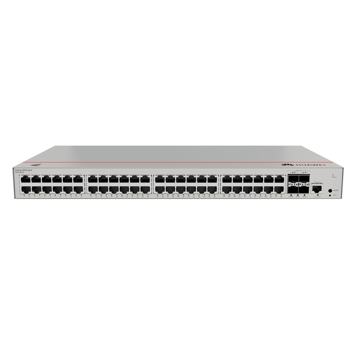 Huawei S220-48P4X Gigabit Ethernet (10/100/1000) Ethernet-áramellátás (PoE) támogatása 1U Szürke (S220-48P4X)