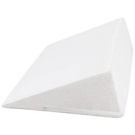 Bellatex Ék alakú fejpárna - 80 × 50 × 20 cm - frottír, fehér (4110)