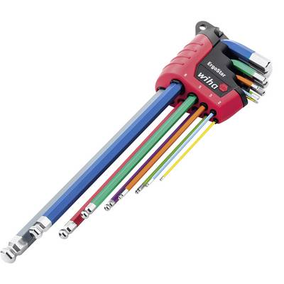 Belső hatlap Hajlított csavarhúzó készlet 9 részes Wiha 369E9F (41483)