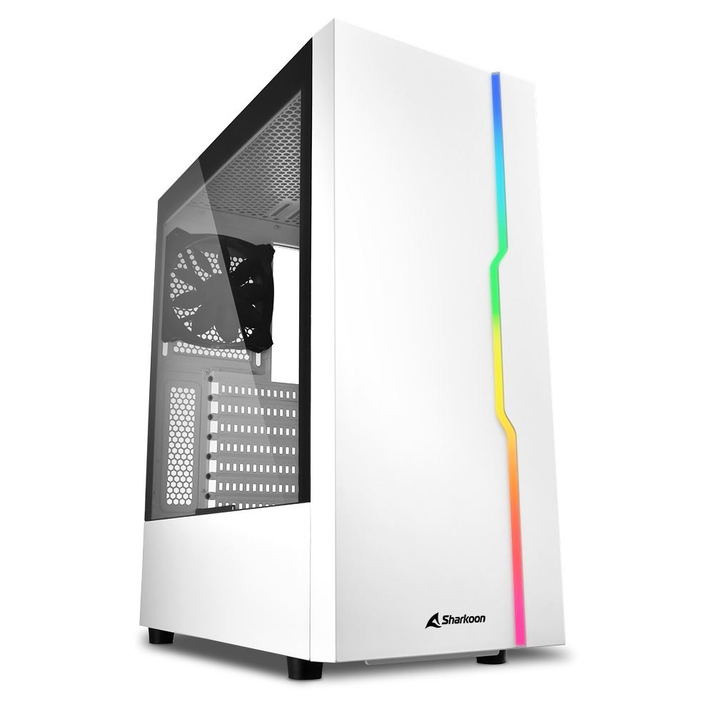 Sharkoon RGB Slider táp nélküli ablakos ház fehér (4044951032006) (4044951032006)