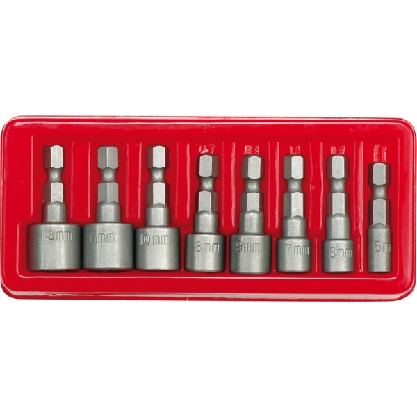 Vorel Dugókulcs Készlet 8 Részes 5-13 mm 1/4" Fúrógépbe Fogható 66113 (66113)