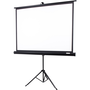 Прожекционен екран Tripod Screen 60, Overmax, цвят на платното е матово бяло, 115 x 86 см, черен