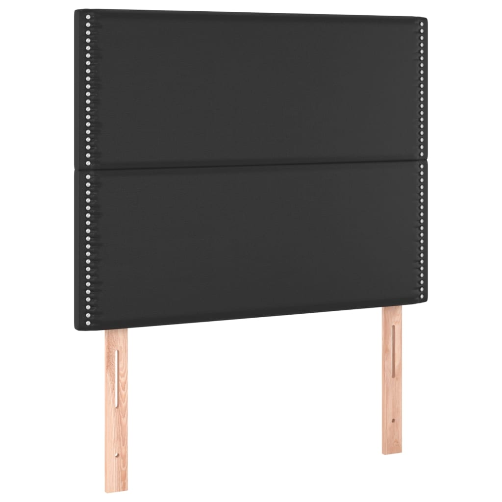 2 db fekete műbőr fejtámla 100x5x78/88 cm (3116276)