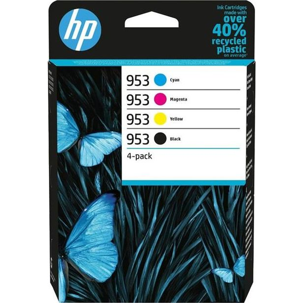 HP 953 4-Pack CMYK(4) Original Ink Cartridge Combo cartucho de tinta 4 pieza(s) Rendimiento estándar Negro, Cian, Magenta, Amarillo