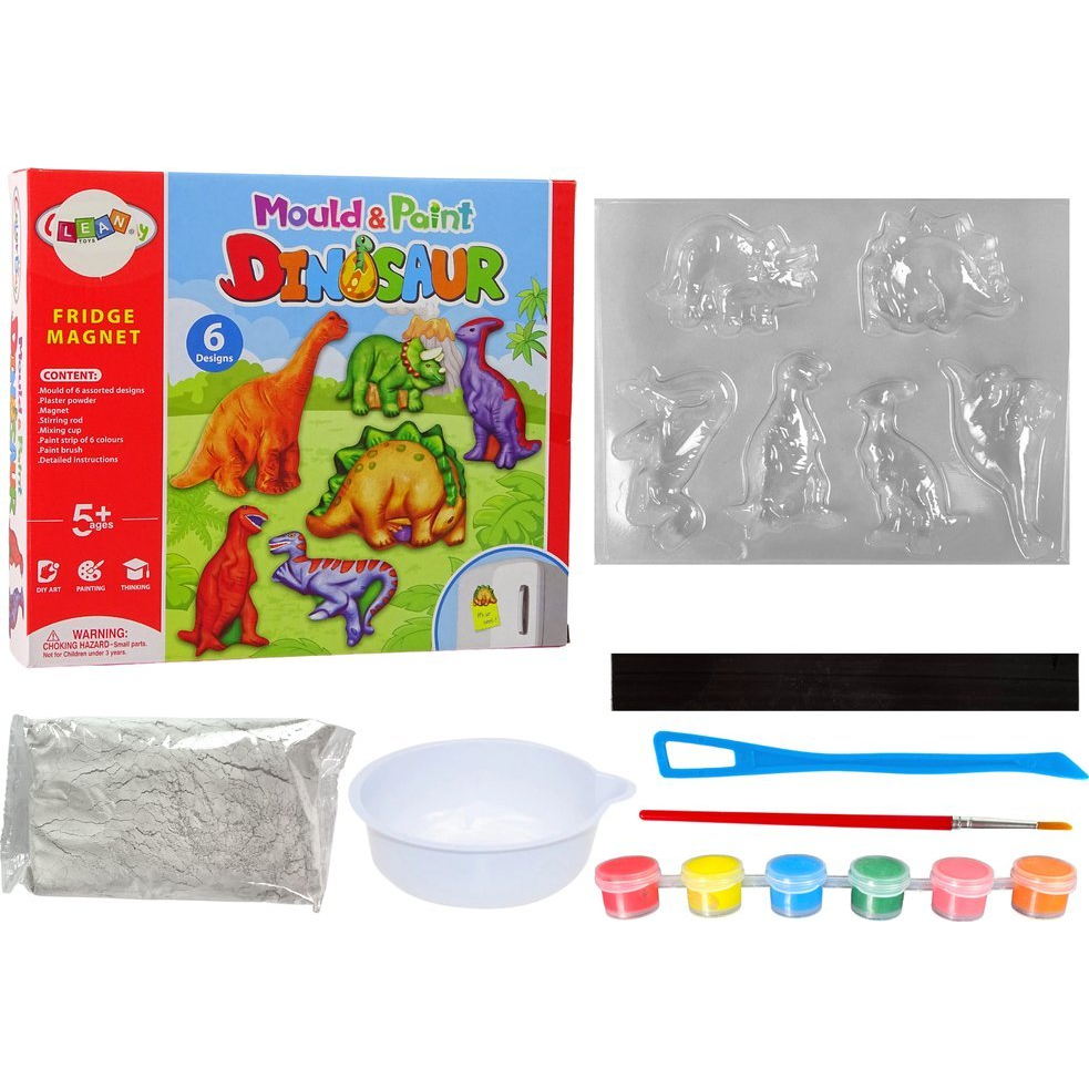 DIY Festőkészlet Dinoszauruszok Gipsz Mágnesek 10918 (10918)