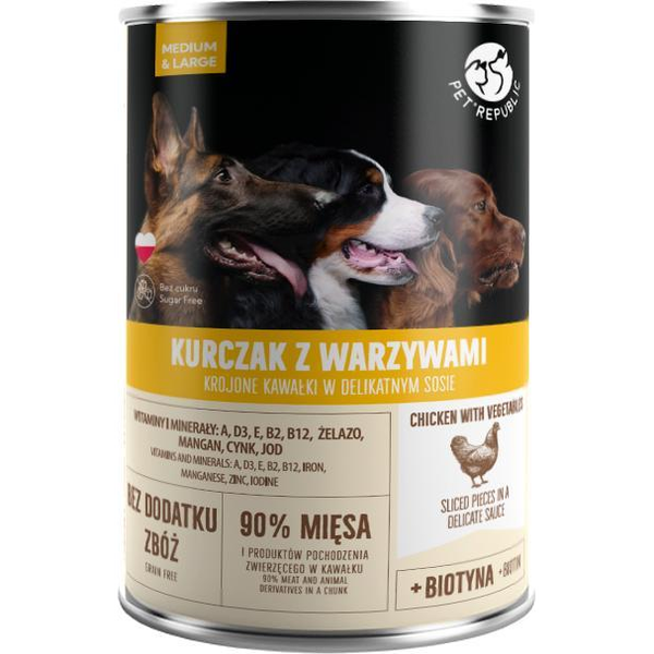 Pet Republic PIES puszka KURCZAK WARZYWA sos /8 1250g