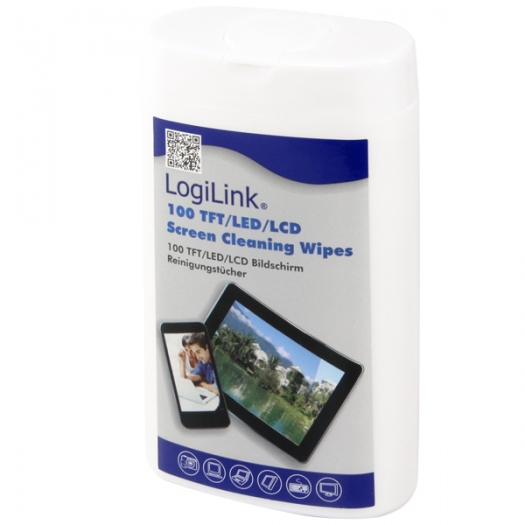 LogiLink Cleaning Wipes voor Beeldschermen 100st. klein