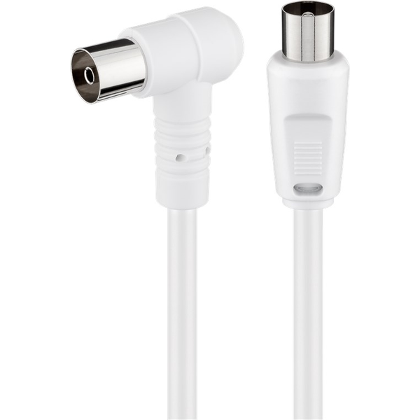 Goobay 67359 Коаксиален кабел, монтиран на 90 градуса, 1,5 м