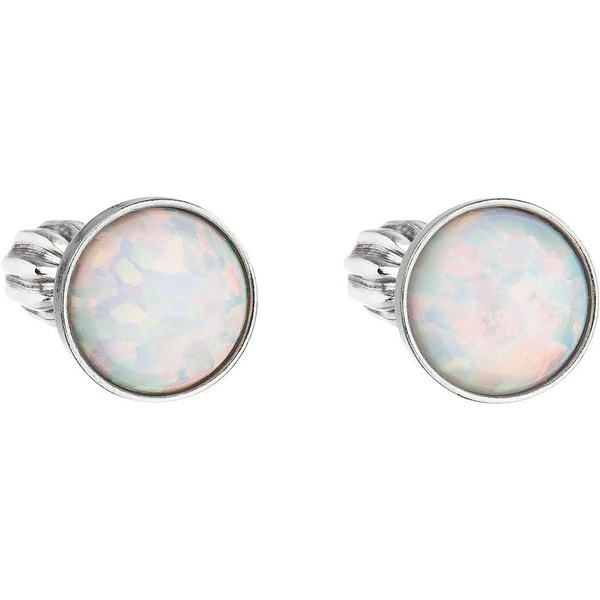 EVOLUTION GROUP 11001.3 szintetikus opál, Swarovski kristályokkal, (Ag, 925/1000, 1 g, fehér)