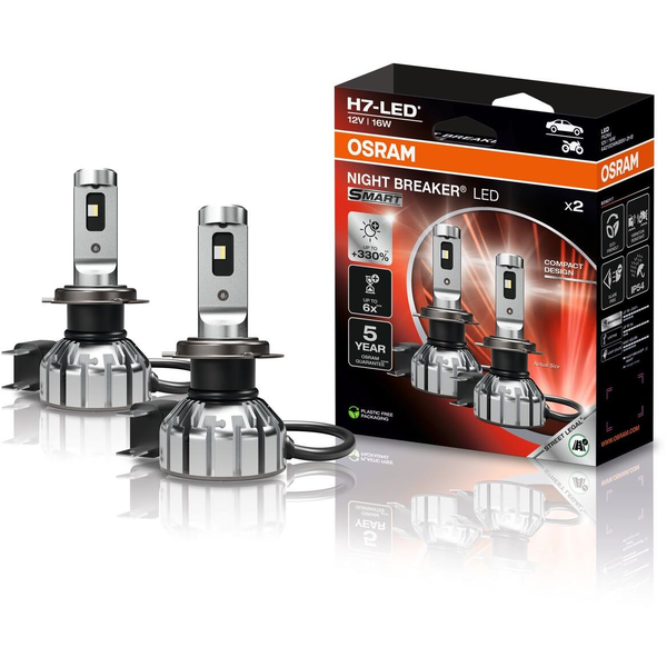 OSRAM NIGHT BREAKER LED SMART H7, +330%-kal több fényerő