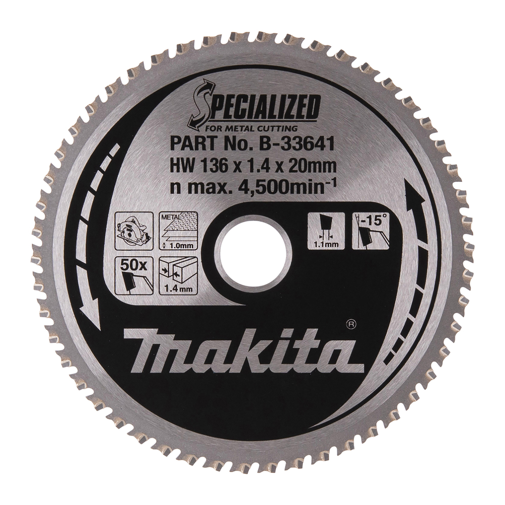 Makita SPECIALIZED Fém Körfűrészlap Ø 136mm 50fog (B-33641)